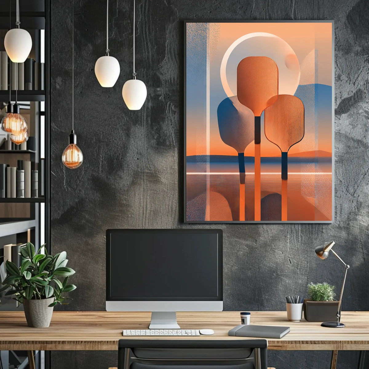 Abstract Sunset Reflections Poster