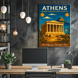 Athens Where History Meets Myth Poster