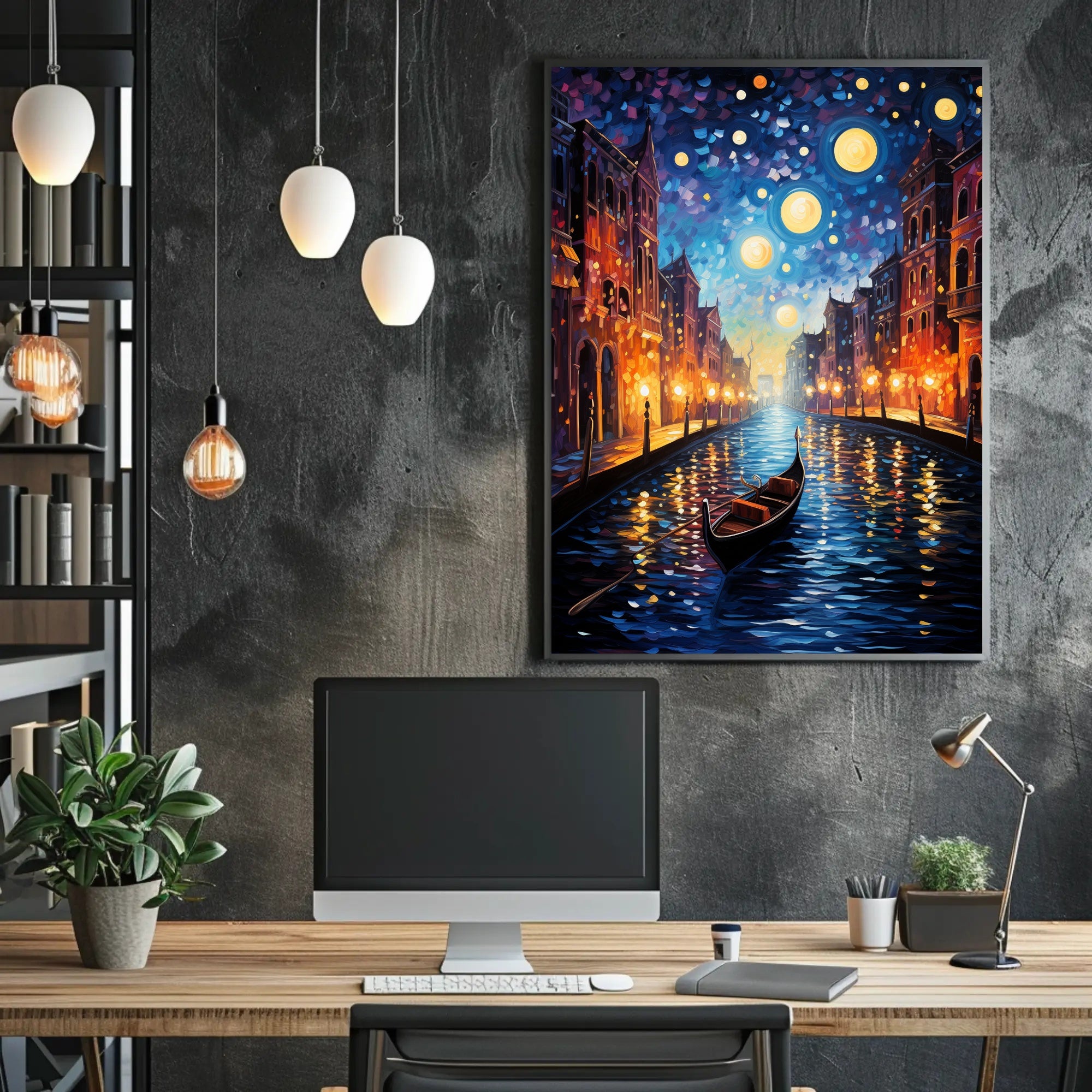 Starry Canal Poster
