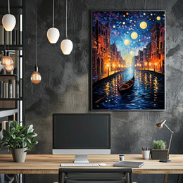 Starry Canal Poster