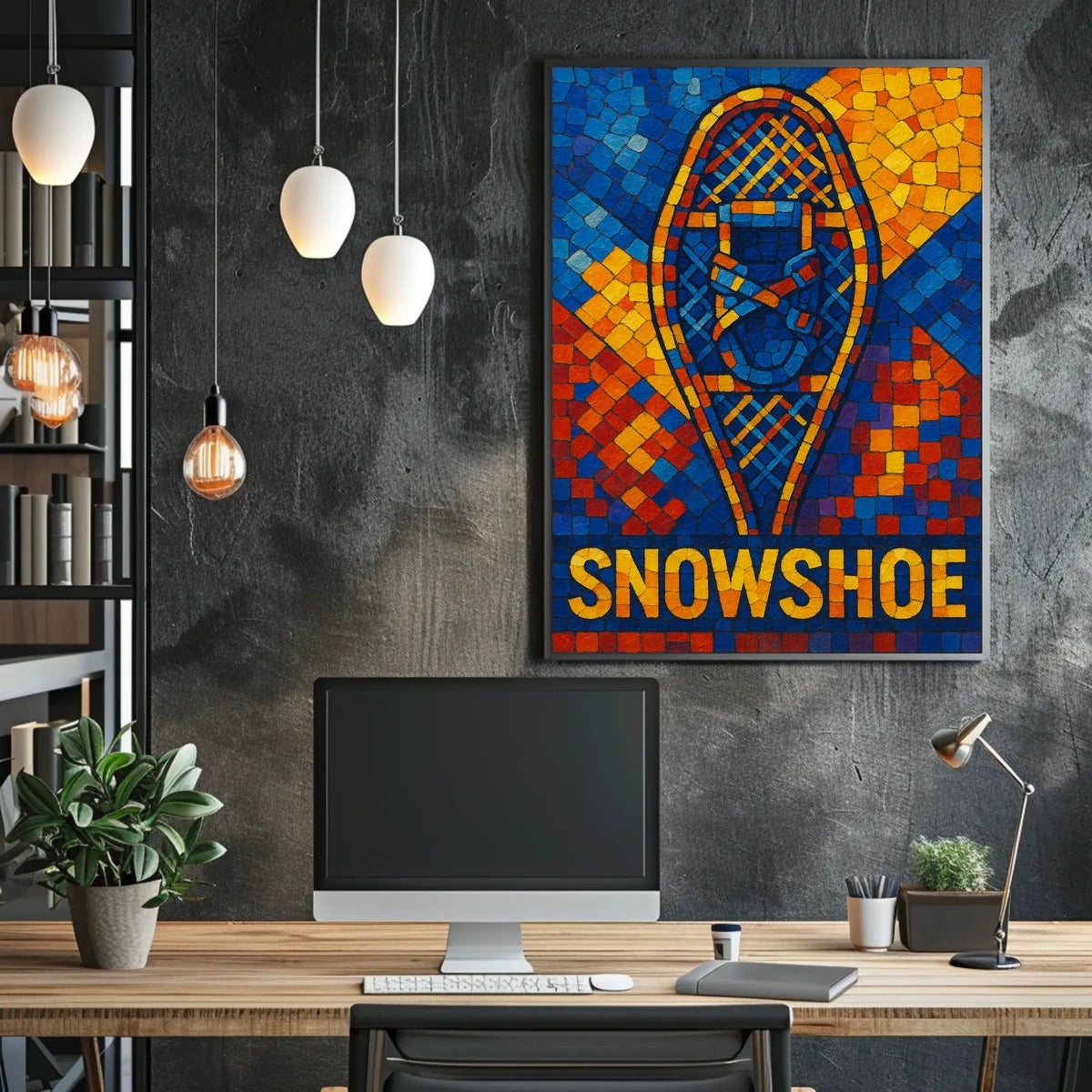 Snowshoe Mosaic Poster