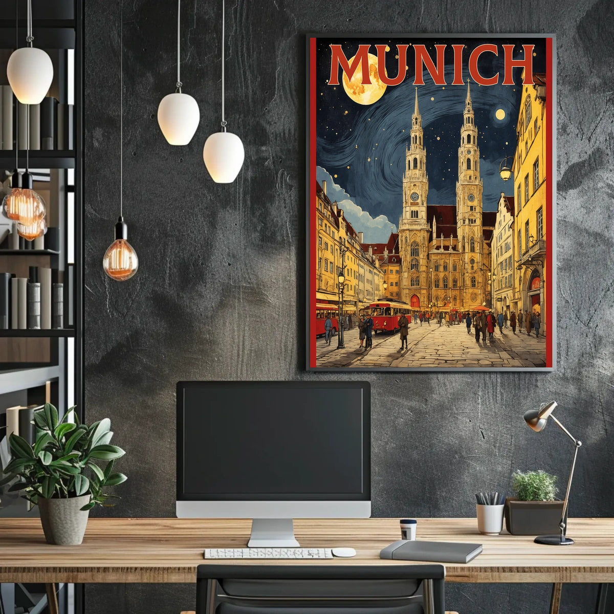 Munich Nightscape Poster