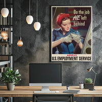 Rosie the Riveter WWII Propaganda Vintage Poster