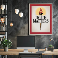 Truth Matters Torch Enlightenment Motivational or Quote Poster