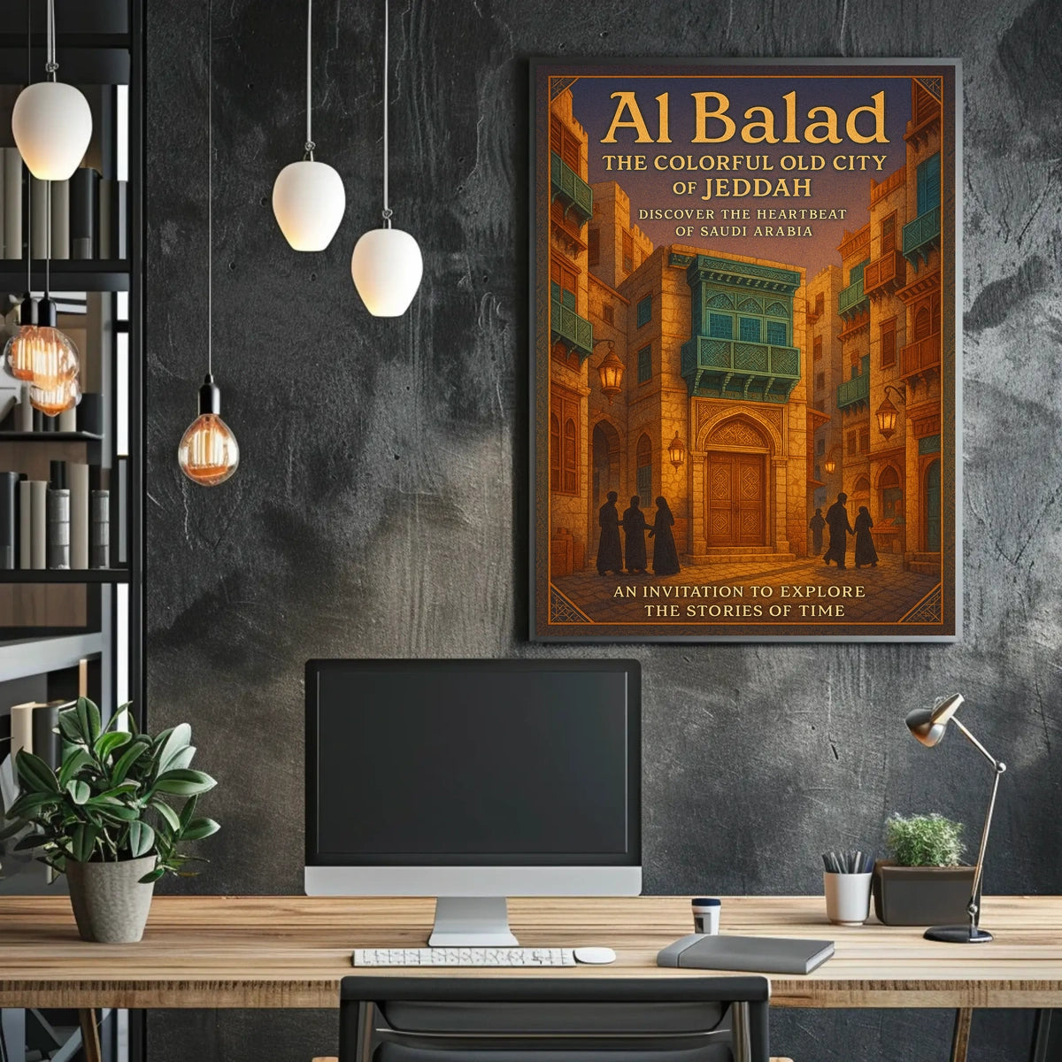 The Colorful Old City Of Jeddah Poster