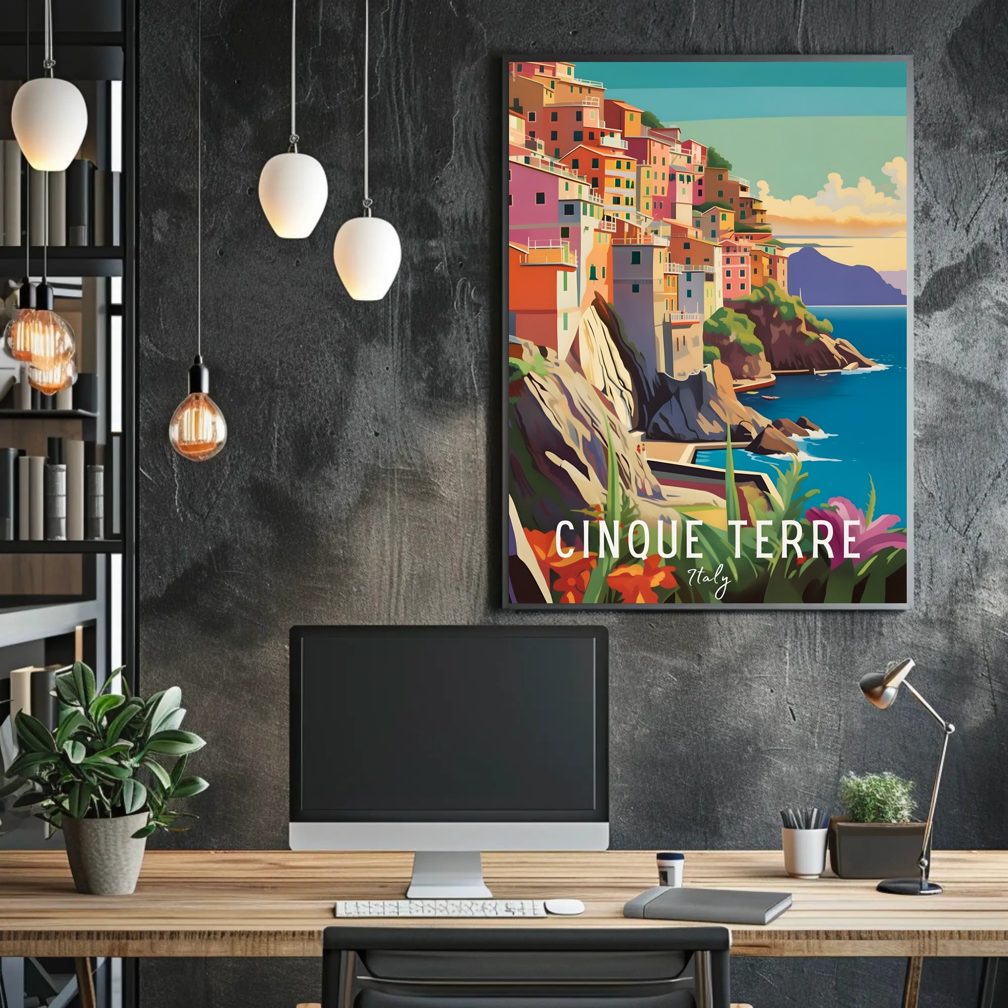 Cinque Terre Coastal Charm Travel Poster