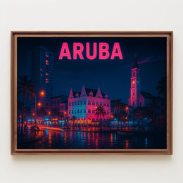 Aruba Nightscape Poster