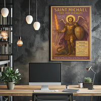 Saint Michael Archangel Vintage Inspirational Mythology Poster