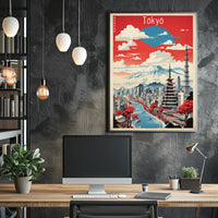 Tokyo Tradition Meets Modernity Travel Poster