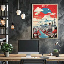 Tokyo Tradition Meets Modernity Travel Poster