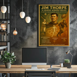 Jim Thorpe A Legend Across Fields Poster PosterGoat