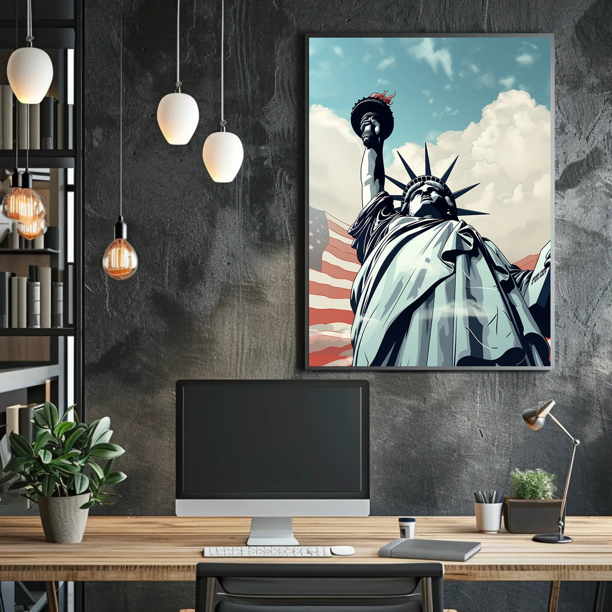Statue of Liberty Freedom Travel Poster