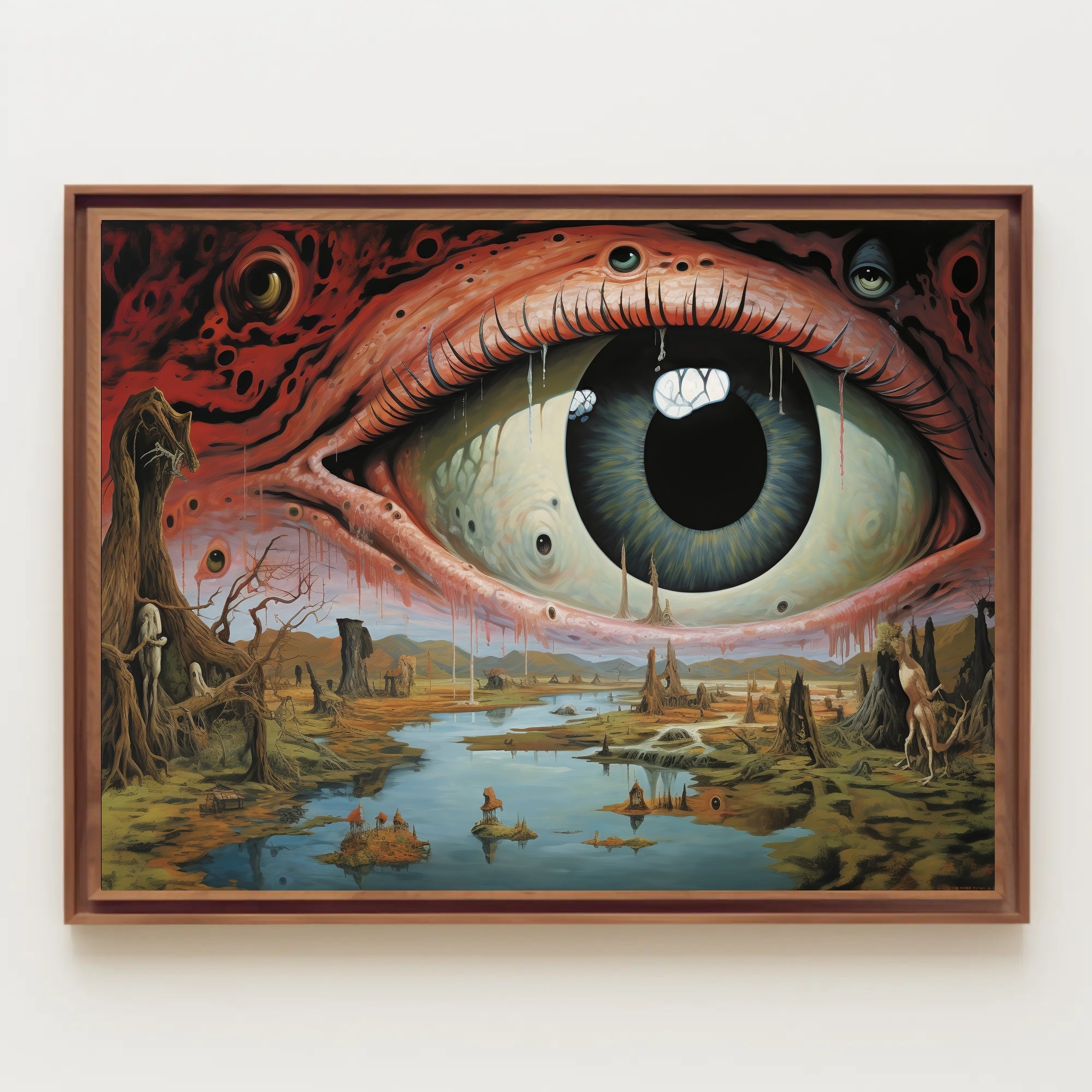 Surreal Dystopian Eye Art Print: Abstract or Artistic Poster