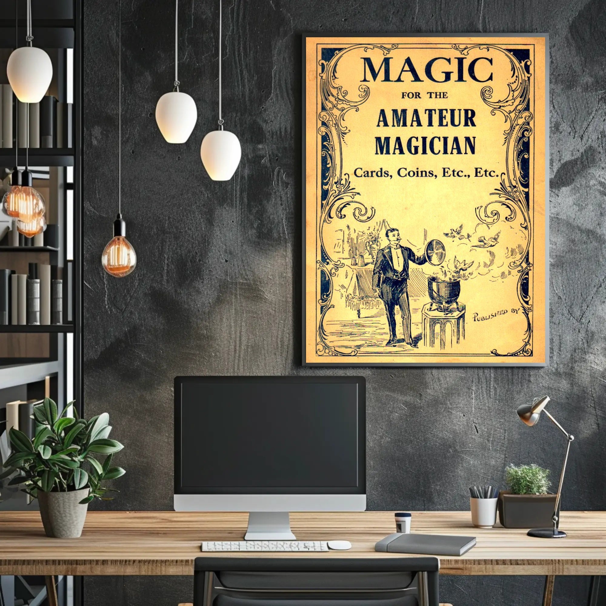Magic for Amateur Magician Vintage Artistic Poster