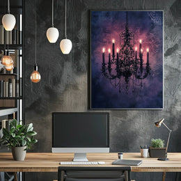 Intricate Chandelier Design Vintage Style Heritage Poster