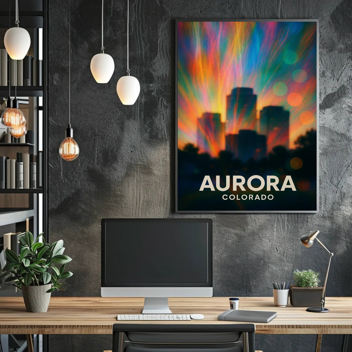Aurora Colorado Scenic Travel Photography Realism Poster