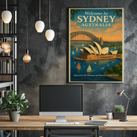 Sydney Vintage Travel Poster Wall Art Print