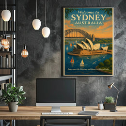 Sydney Vintage Travel Poster Wall Art Print
