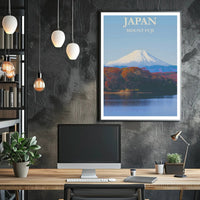 Mount Fuji Autumn Scene Cultural or Heritage Poster