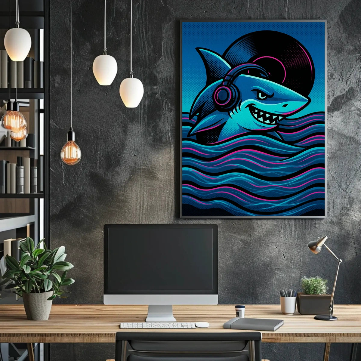 Dj Shark Vibes Poster