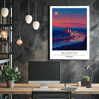 Budapest Twilight Serenity Urban or Cityscape Poster