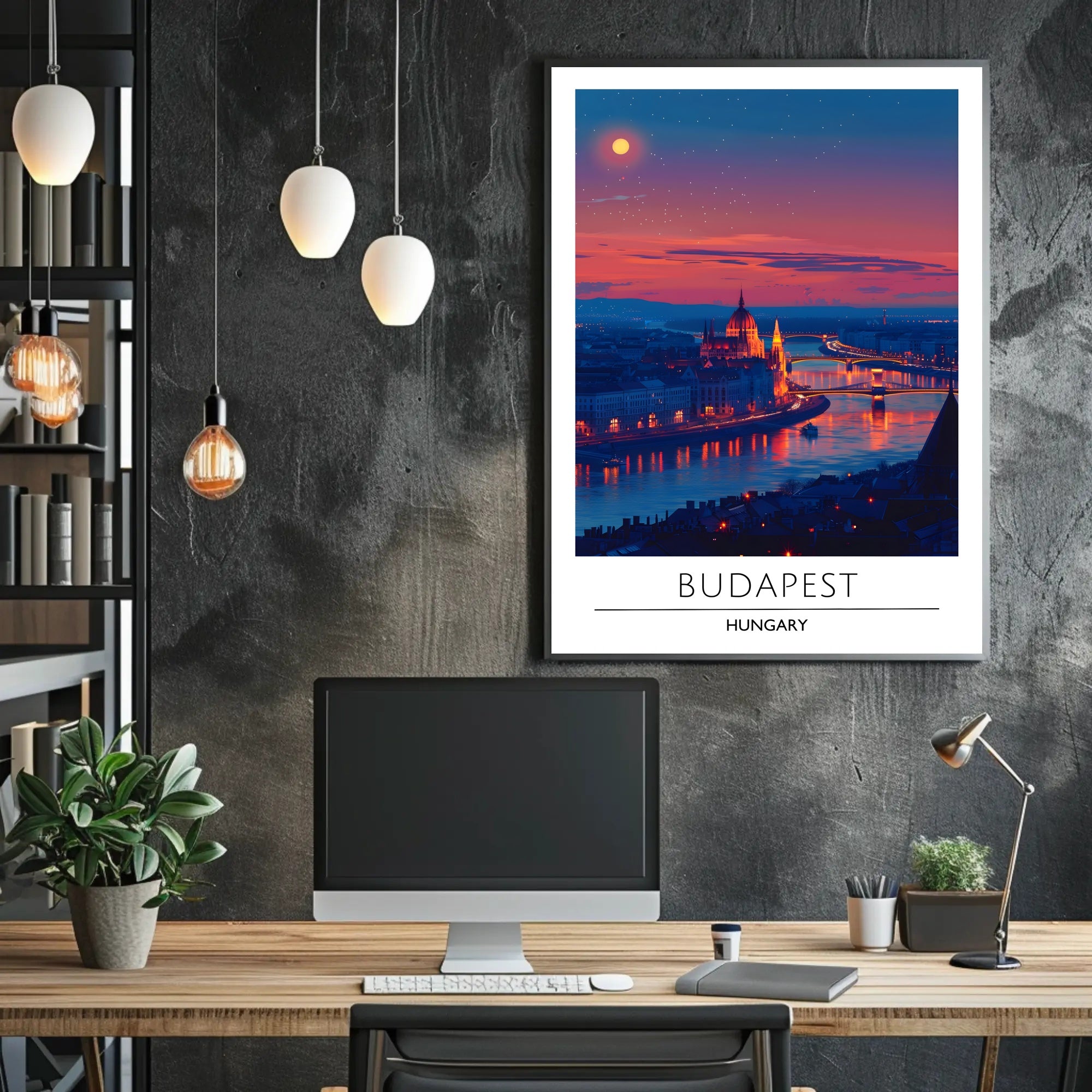 Budapest Twilight Serenity Urban or Cityscape Poster
