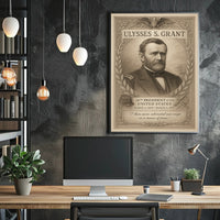Ulysses S Grant 18th President Sketch Poster Art Print PosterGoat