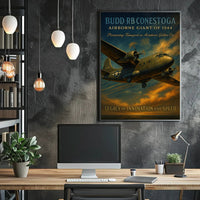 Budd RB Conestoga WWII Aircraft Vintage Poster PosterGoat