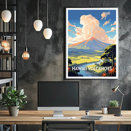 Hawaii Volcanoes National Park Scenic Poster Print