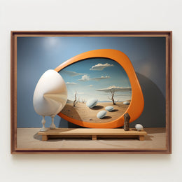 Surreal Desert Dreamscape in Abstract or Artistic Poster