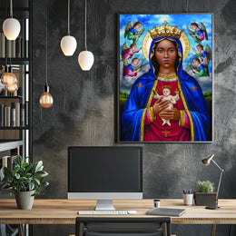 Virgin Mary Angels Poster