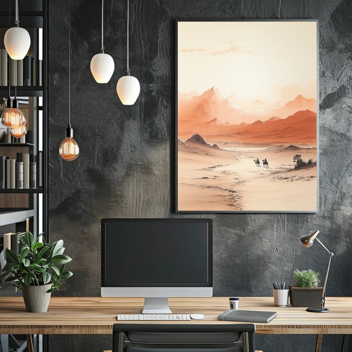 Desert Vistas Middle Eastern Cultural Landscape Poster