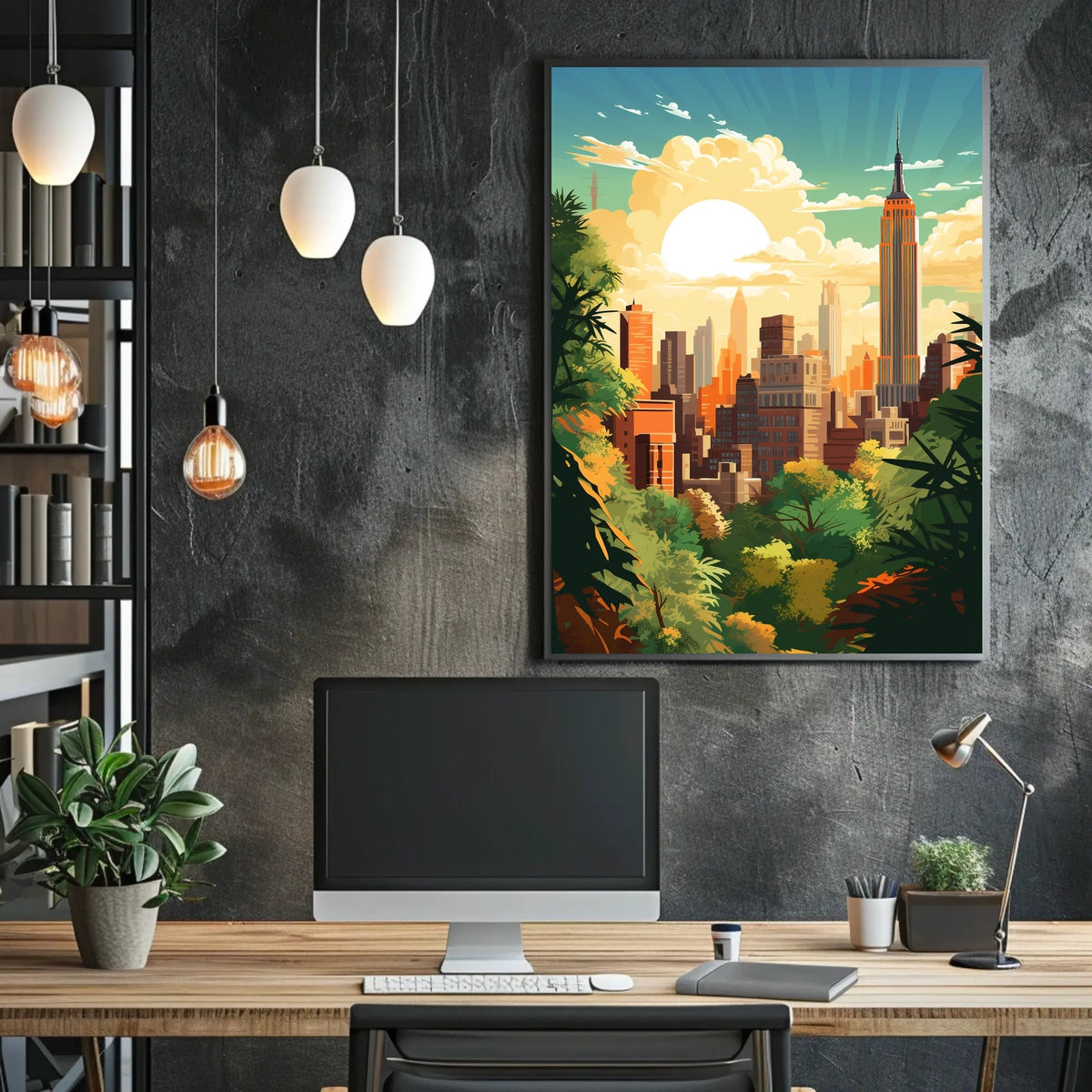 Empire State Vibes in Modern New York City Travel Poster