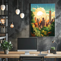 Empire State Vibes in Modern New York City Travel Poster