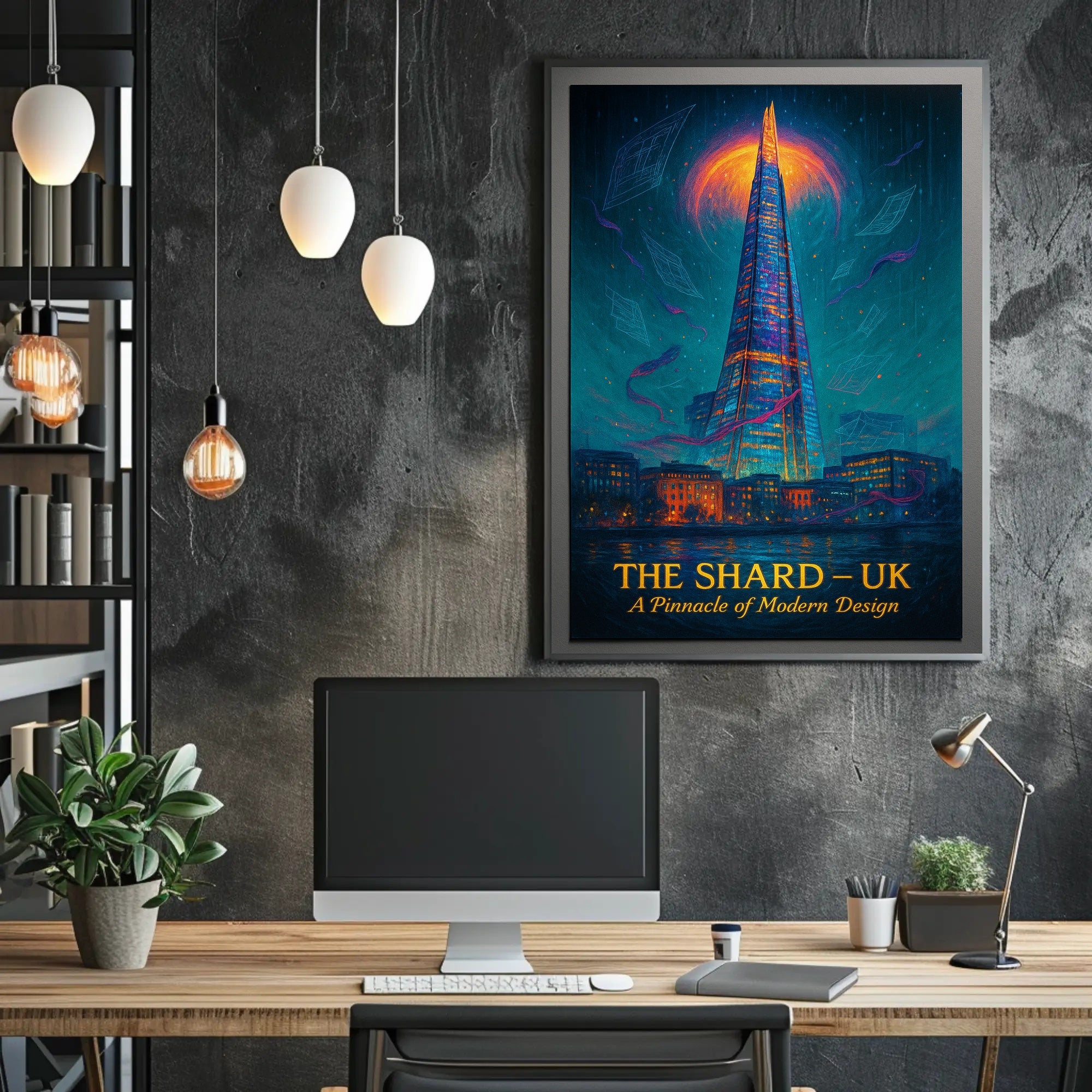 The Shard Architectural Poster Modern London Print