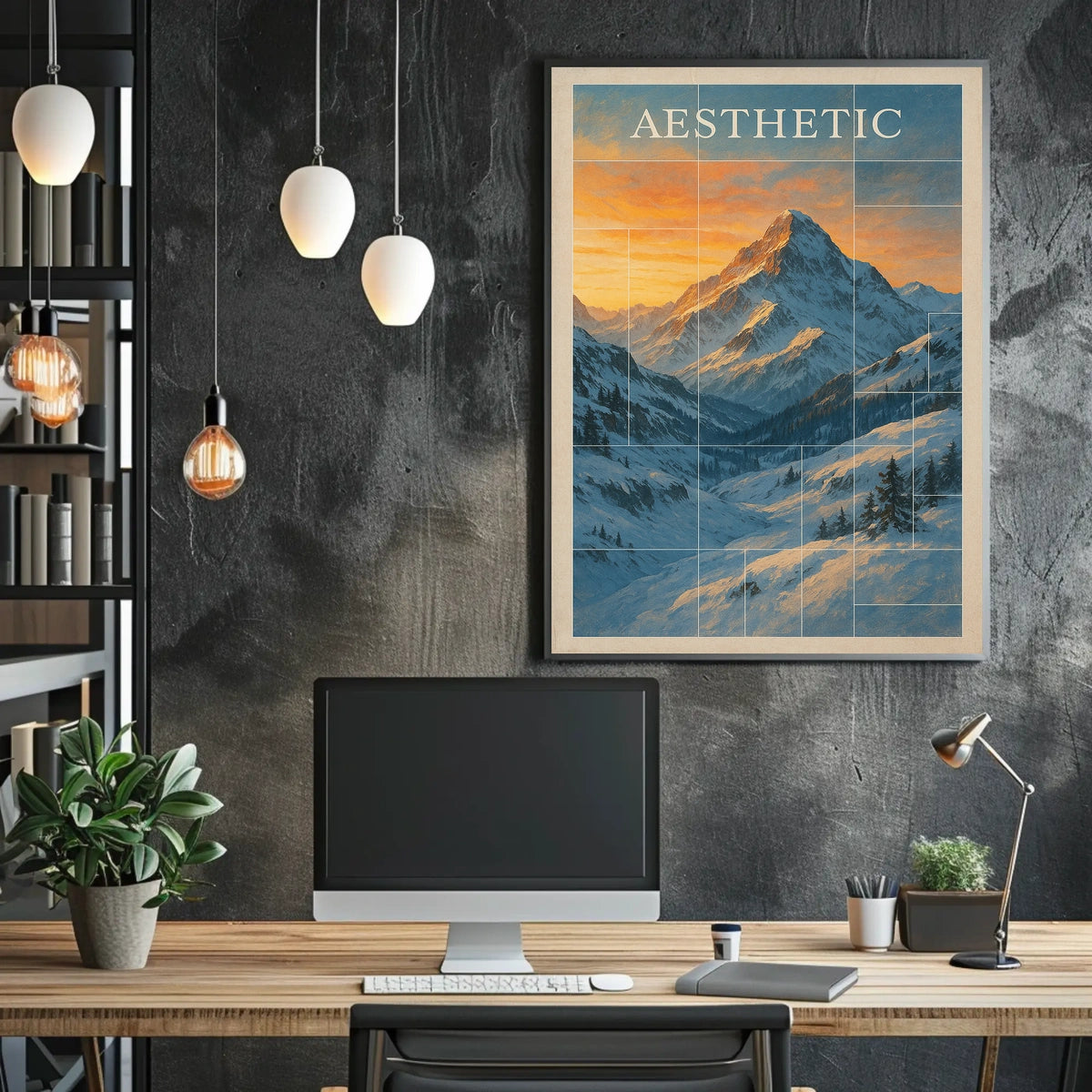 Majestic Mountain Aesthetic Poster