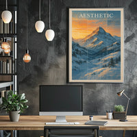 Majestic Mountain Aesthetic Poster