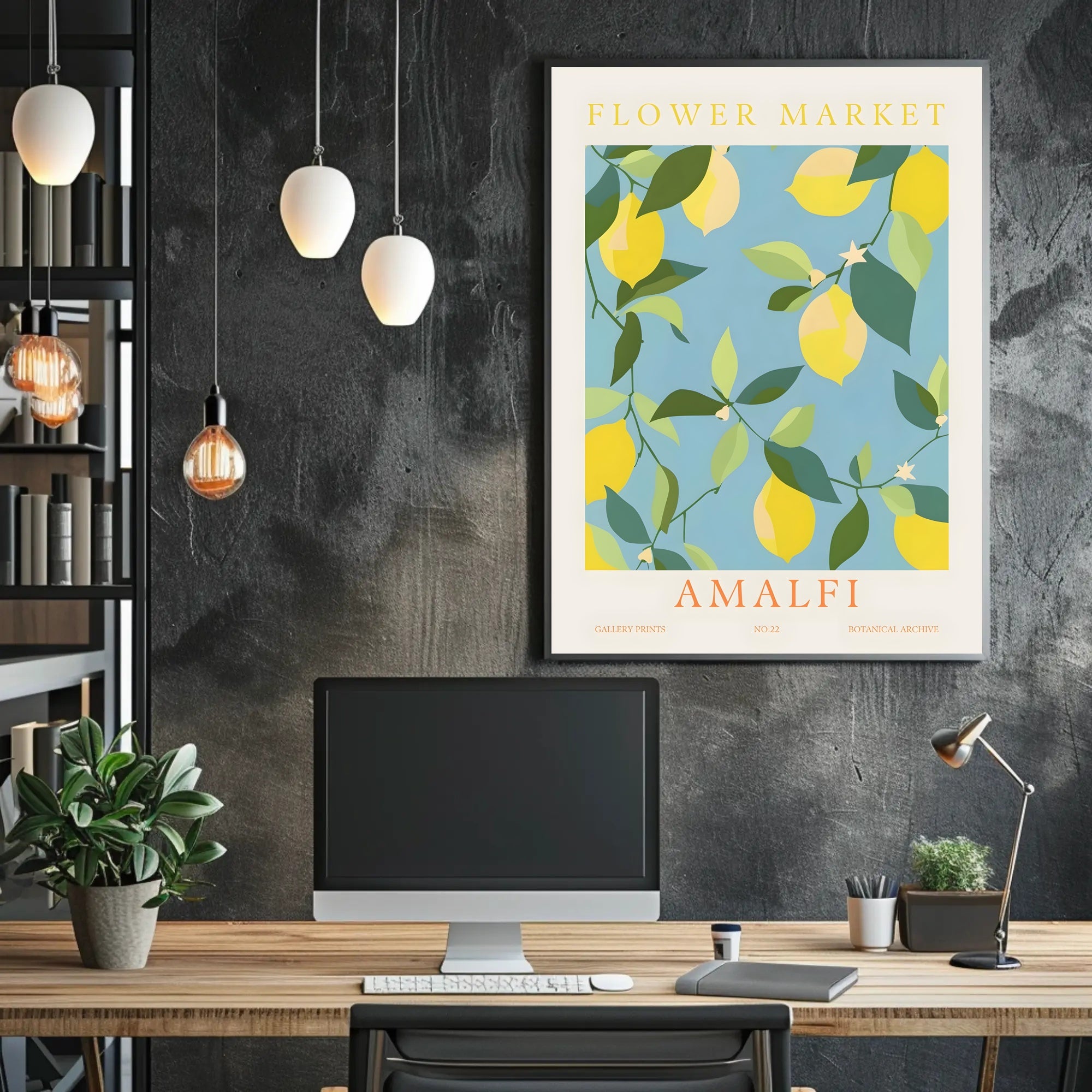 Amalfi Botanical Print Poster