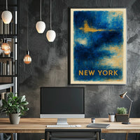 New York Abstract Expression Poster For Modern Wall Art