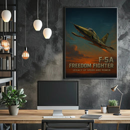 F-5A Freedom Fighter Aviation History Military Recruitment Poster