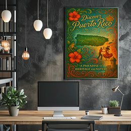 Discover Puerto Rico Vintage Poster Art PosterGoat