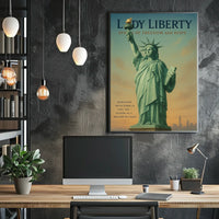 Statue of Liberty Vintage Art Patriotic Poster