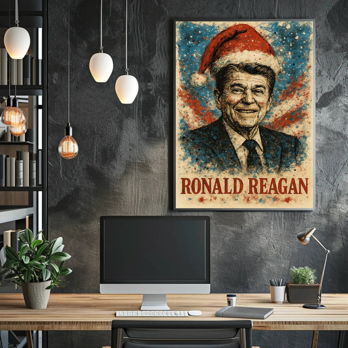 Ronald Reagan 40th President of the United States Christmas SeriesPoster