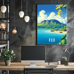 Tropical Paradise Scenic Art Travel Poster
