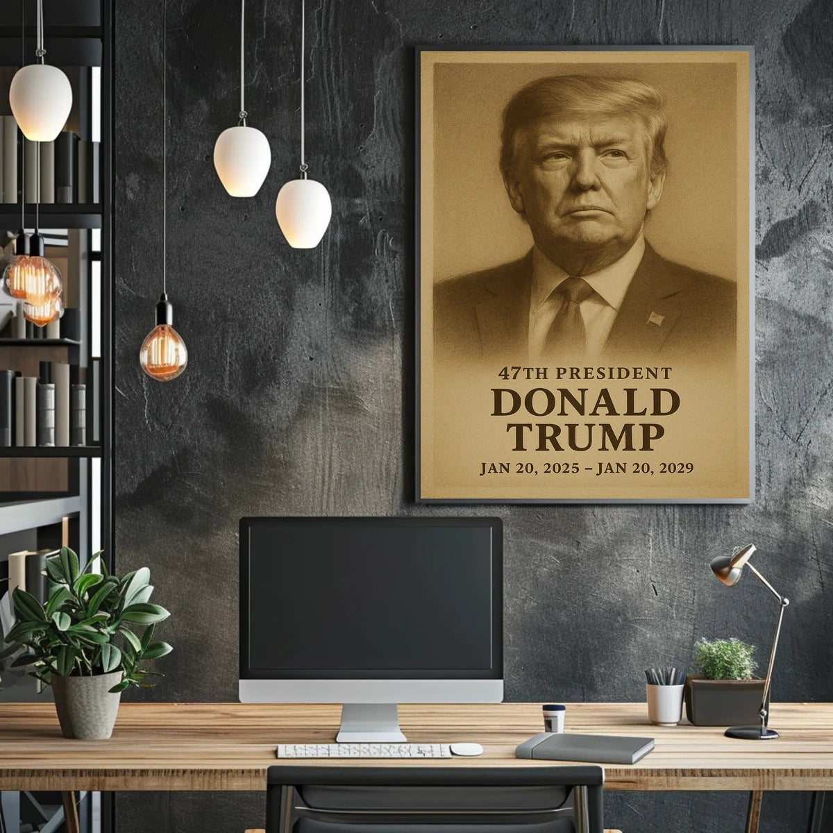 Donald Trump 47Th President Cinematic Realism Patriot Collectors Stunning Portrait Poster