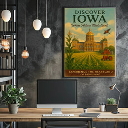 Discover Iowa Poster