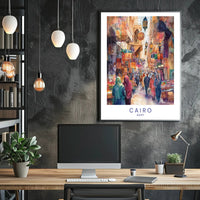 Cairo Market Scene Poster PosterGoat