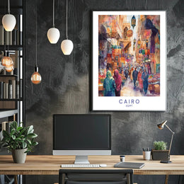 Cairo Market Scene Poster PosterGoat