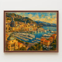 Monaco Harbor A Scenic View Poster