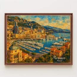 Monaco Harbor A Scenic View Poster